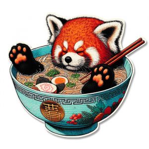Red Panda Ramen Sticker