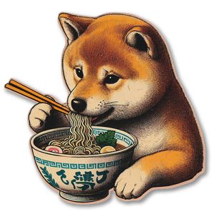 shiba ramen sticker decal